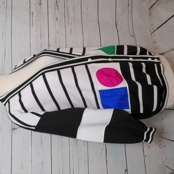 Women's C.A. Sport Totally 80's Colorblock and Shapes Cardigan Sweater M… - Picture 6 of 16